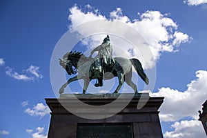 The equestrian statue of king Frederick VII in Copenhagen, Denmark